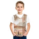 Abstract Sun Boho Bohemian Design Kids  Basketball Tank Top