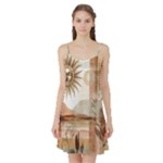 Abstract Sun Boho Bohemian Design Satin Night Slip