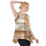 Abstract Sun Boho Bohemian Design Side Drop Tank Tunic