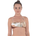 Abstract Sun Boho Bohemian Design Tie Back Bikini Top