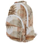 Abstract Sun Boho Bohemian Design Rounded Multi Pocket Backpack