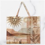 Abstract Sun Boho Bohemian Design Zipper Large Tote Bag