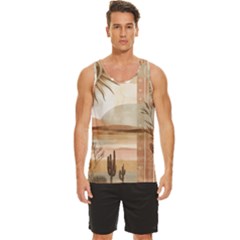 Men s Wide Collar Tank Top 