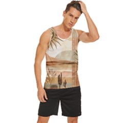 Men s Wide Collar Tank Top 