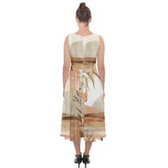 Midi Tie-Back Chiffon Dress 