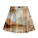 Abstract Sun Boho Bohemian Design Mini Flare Skirt