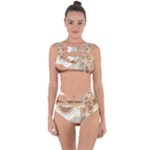 Abstract Sun Boho Bohemian Design Bandaged Up Bikini Set 