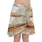 Abstract Sun Boho Bohemian Design Chiffon Wrap Front Skirt