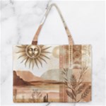 Abstract Sun Boho Bohemian Design Zipper Medium Tote Bag