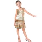 Abstract Sun Boho Bohemian Design Kids  Sleeveless Dress