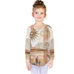 Abstract Sun Boho Bohemian Design Kids  Long Sleeve T-Shirt