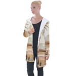 Abstract Sun Boho Bohemian Design Longline Hooded Cardigan