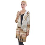 Abstract Sun Boho Bohemian Design Hooded Pocket Cardigan