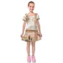 Kids  Short Sleeve Velvet Dress 