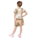 Kids  Short Sleeve Velvet Dress 