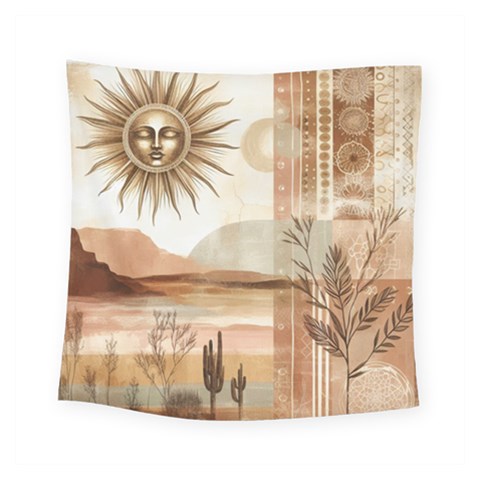 Abstract Sun Boho Bohemian Design Square Tapestry (Small) from ArtsNow.com