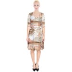 Abstract Sun Boho Bohemian Design Wrap Up Cocktail Dress