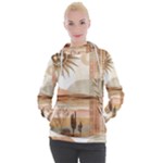 Abstract Sun Boho Bohemian Design Women s Hooded Pullover