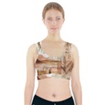 Abstract Sun Boho Bohemian Design Sports Bra With Pocket