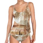 Abstract Sun Boho Bohemian Design Tankini Set