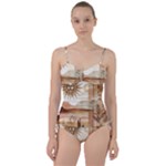 Abstract Sun Boho Bohemian Design Sweetheart Tankini Set