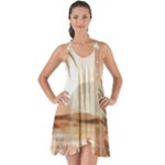 Abstract Sun Boho Bohemian Design Show Some Back Chiffon Dress