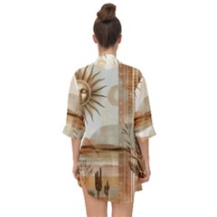 Open Front Chiffon Kimono 