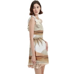 Cocktail Party Halter Sleeveless Dress With Pockets 