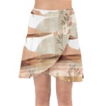 Abstract Sun Boho Bohemian Design Wrap Front Skirt