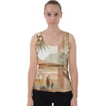 Abstract Sun Boho Bohemian Design Velvet Tank Top