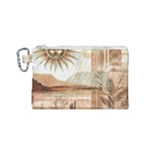 Abstract Sun Boho Bohemian Design Canvas Cosmetic Bag (Small)