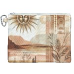 Abstract Sun Boho Bohemian Design Canvas Cosmetic Bag (XXL)