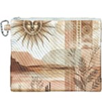 Abstract Sun Boho Bohemian Design Canvas Cosmetic Bag (XXXL)