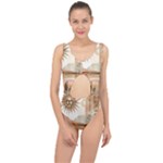 Abstract Sun Boho Bohemian Design Center Cut Out Swimsuit