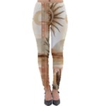 Abstract Sun Boho Bohemian Design Lightweight Velour Leggings