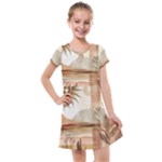 Abstract Sun Boho Bohemian Design Kids  Cross Web Dress