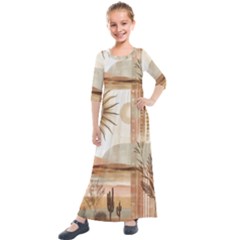 Kids  Quarter Sleeve Maxi Dress 