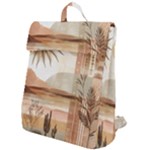 Abstract Sun Boho Bohemian Design Flap Top Backpack