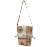 Abstract Sun Boho Bohemian Design Folding Shoulder Bag