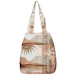 Abstract Sun Boho Bohemian Design Center Zip Backpack