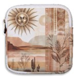 Abstract Sun Boho Bohemian Design Mini Square Pouch