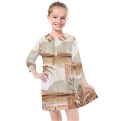 Kids  Quarter Sleeve Shirt Dress 