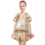 Abstract Sun Boho Bohemian Design Kids  Smock Dress