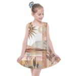 Abstract Sun Boho Bohemian Design Kids  Summer Dress