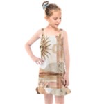 Abstract Sun Boho Bohemian Design Kids  Overall Dress