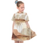 Abstract Sun Boho Bohemian Design Kids  Sailor Dress