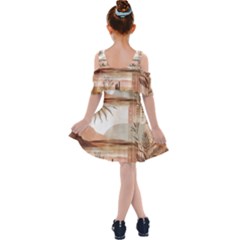 Kids  Shoulder Cutout Chiffon Dress 