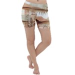 Abstract Sun Boho Bohemian Design Lightweight Velour Yoga Shorts