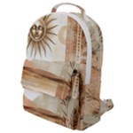 Abstract Sun Boho Bohemian Design Flap Pocket Backpack (Small)