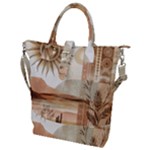 Abstract Sun Boho Bohemian Design Buckle Top Tote Bag